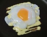 材料3つ☆　マヨネーズで目玉焼き作り方3写真