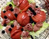 トマトと生ハムのサラダ作り方1写真