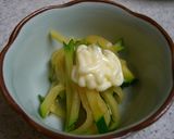 ズッキーニでお浸し　からしあえ風作り方3写真