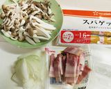 簡単♪３種のきのことベーコンのパスタ☆作り方1写真