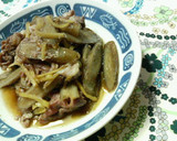 定番♪♪✿ごぼうと豚肉の❀煮物✿作り方4写真