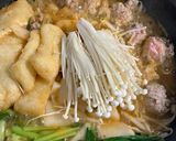 残った味噌汁でピリ辛つくね鍋作り方6写真