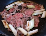 ☆牛肉とネギの肉うどん☆作り方4写真
