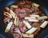 ☆牛肉とネギの肉うどん☆作り方5写真