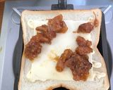 ホットサンド　焼鳥チーズ味キャンプなどに作り方1写真