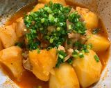 超簡単！生姜香る♪トマト風味の鶏肉じゃが作り方4写真