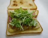 簡単！バナナとベーコンと水菜のサンド作り方4写真