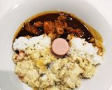 カレー＆シチューライスでモンスターボール作り方4写真
