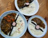 カレー＆シチューライスでモンスターボール作り方6写真