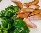 しょうゆ香るウインナーとピーマンソテー♪作り方1写真