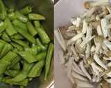 干し海老と空芯菜とさやえんどうの炒め物作り方3写真