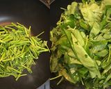 干し海老と空芯菜とさやえんどうの炒め物作り方5写真