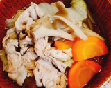 白菜と豚肉のあったか鍋風スープ作り方6写真