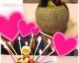 メロン　誕生日　ケーキ作り方7写真
