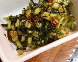 大根葉オイス炒めで茶飯炒飯作り方3写真