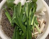 牛ホルモンの和風味すき焼き風作り方2写真