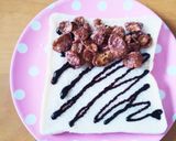 パン～チョコシロップとシリアルを挟んで～作り方2写真