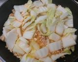 白菜と鶏ひきで汁だく麻婆白菜作り方3写真