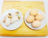 ゆで卵と干し柿の天ぷら作り方1写真