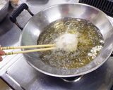 ゆで卵と干し柿の天ぷら作り方6写真