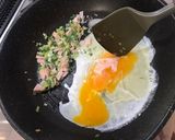 ネギとハムと卵の炒飯作り方5写真