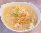 簡単♪白菜とカニカマのシャンタンスープ作り方8写真