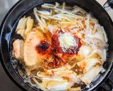 鶏もやしのピリ辛スープご飯作り方8写真