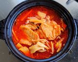 鶏もやしのピリ辛スープご飯作り方11写真