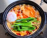 鶏もやしのピリ辛スープご飯作り方12写真