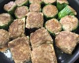 ピーマンとナスの肉詰め★照り焼き風作り方9写真