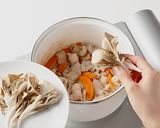 レタスと豚肉の豆乳汁作り方4写真