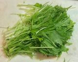 水菜の梅肉ソース和え＆カリカリ薄揚げ添え作り方4写真