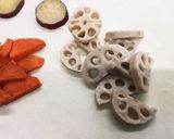 干し野菜「根菜ミックス」の炊き込みごはん作り方1写真