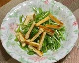 水菜の梅肉ソース和え＆カリカリ薄揚げ添え作り方6写真