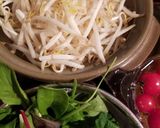 もやしとベビーリーフの土鍋スープ作り方1写真
