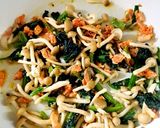 鮭と冷凍ほうれん草きのこの豆乳パスタ作り方4写真
