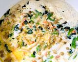 鮭と冷凍ほうれん草きのこの豆乳パスタ作り方5写真
