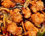 唐揚げの卵とじ丼作り方2写真