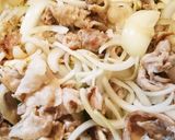 フライパン1つでポークチャップ風丼♥゛作り方4写真