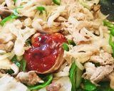 フライパン1つでポークチャップ風丼♥゛作り方6写真