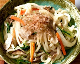 豚バラと水菜&白菜で☆和風だしの焼うどん作り方6写真