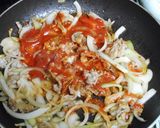 豚キャベツの炒めカレー丼作り方4写真