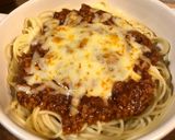 チーズのせミートソーススパゲッティ作り方4写真