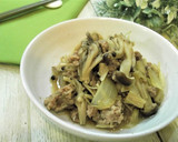 甘辛ひき肉ときのこの蒸し炒め作り方10写真