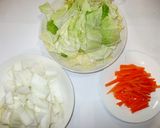 中華風野菜炒め♪簡単白菜豚肉ひき肉作り方5写真