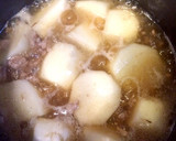 里芋と豚ひき肉のとろみあん煮物♪作り方5写真