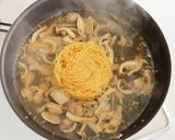お鍋1つ♪あさりときのこ和風スープパスタ作り方6写真