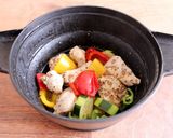 むね肉とパプリカのマスタードホットサラダ作り方5写真