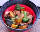 鮭とブロッコリーとかぼちゃのホットサラダ作り方4写真