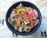 パプリカ焼肉丼♪作り方1写真